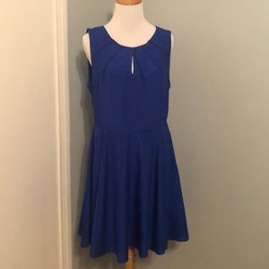 Express Blue key hole dress